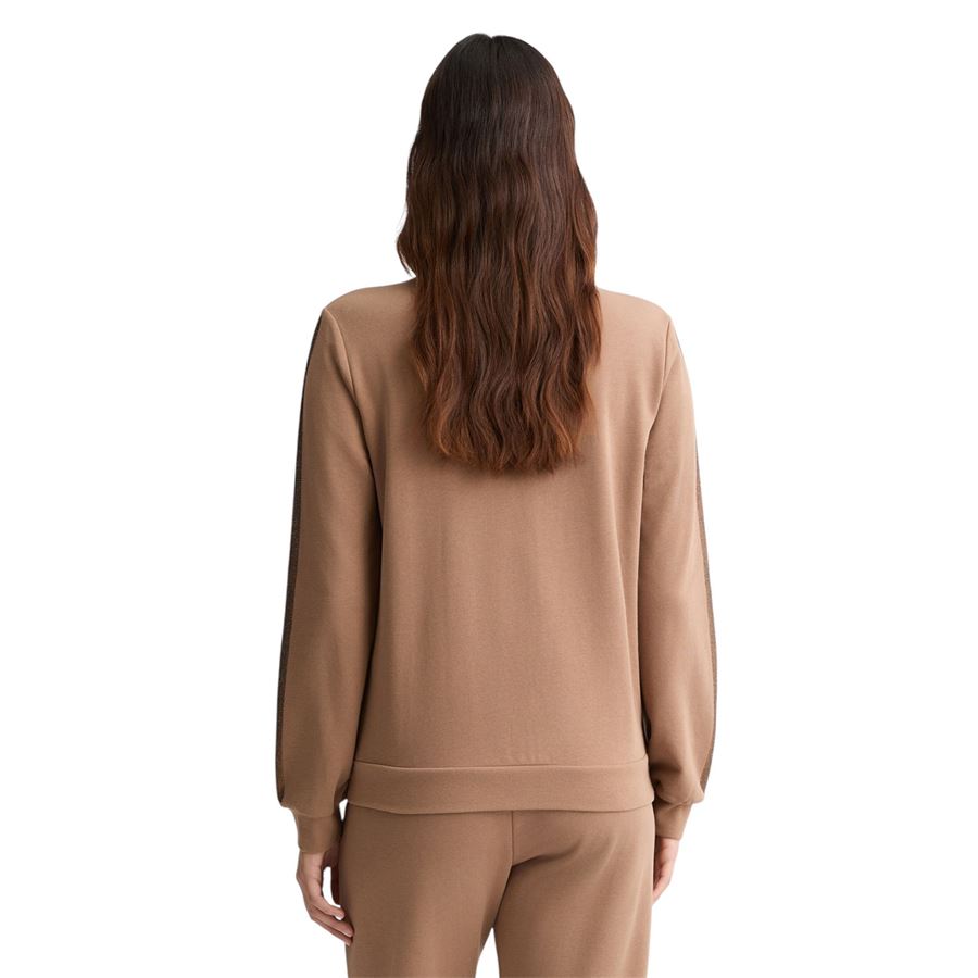 Felpa da donna marrone con strass Liu Jo | TA5046FS000X0675